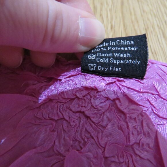 VINTAGE Y2K ORIGAMI MAGICSCARF Scrunch Crinkle Floral Popcorn Pink - One Size - Picture 14 of 14